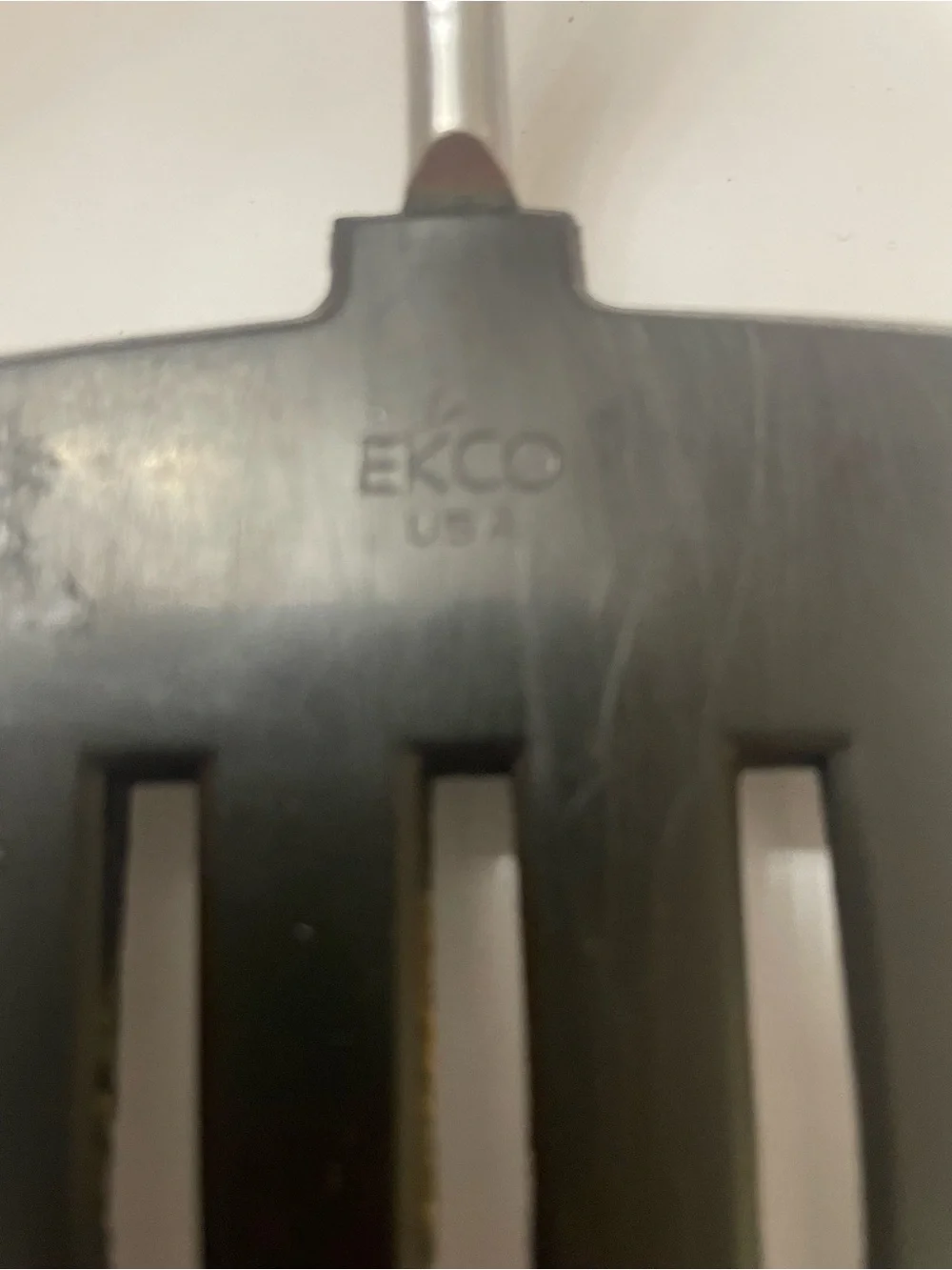 Vintage Ekco Slotted Nylon Spatula Turner Flipper Black Plastic  Handle
